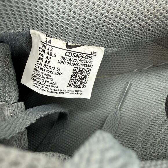 Men's Size 14 Nike Court Vision Low Particle Grey/Wheat-Black CD5463-009 - Picture 2 of 12